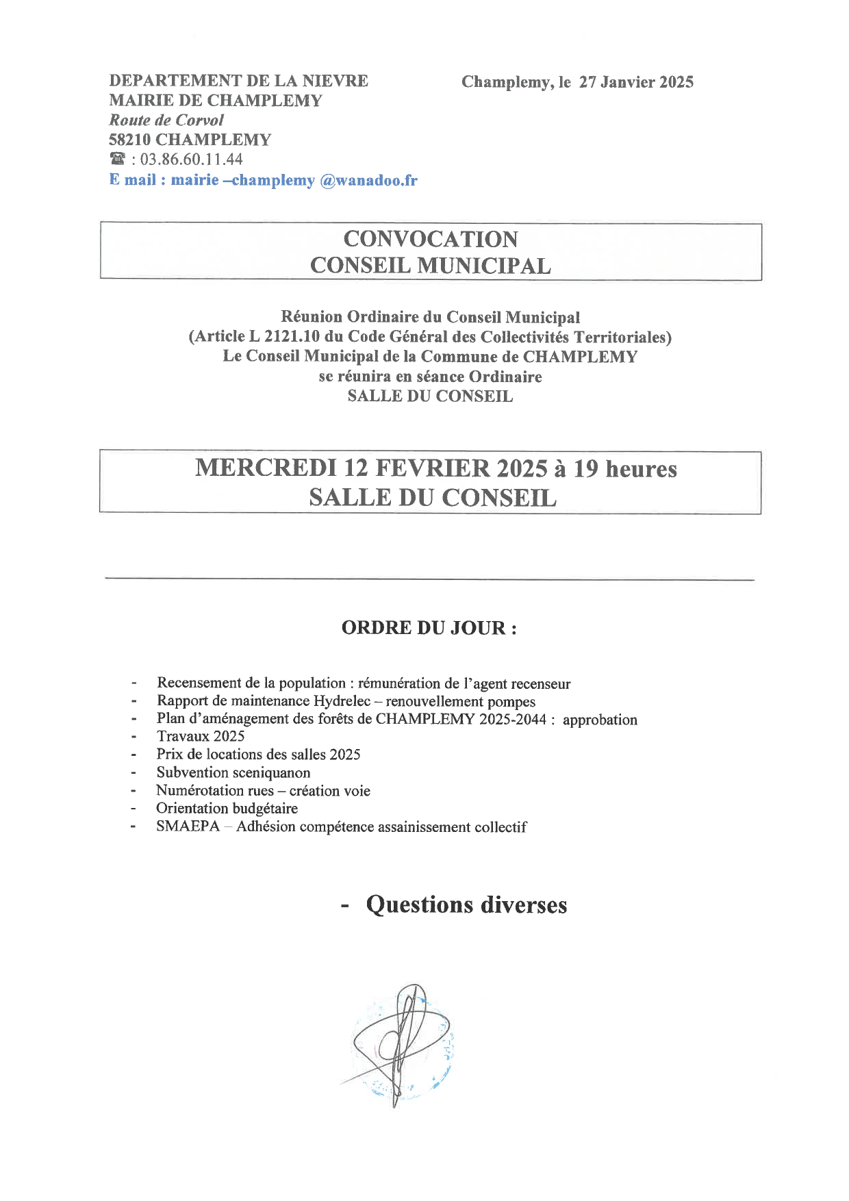 Conseil fev 2025