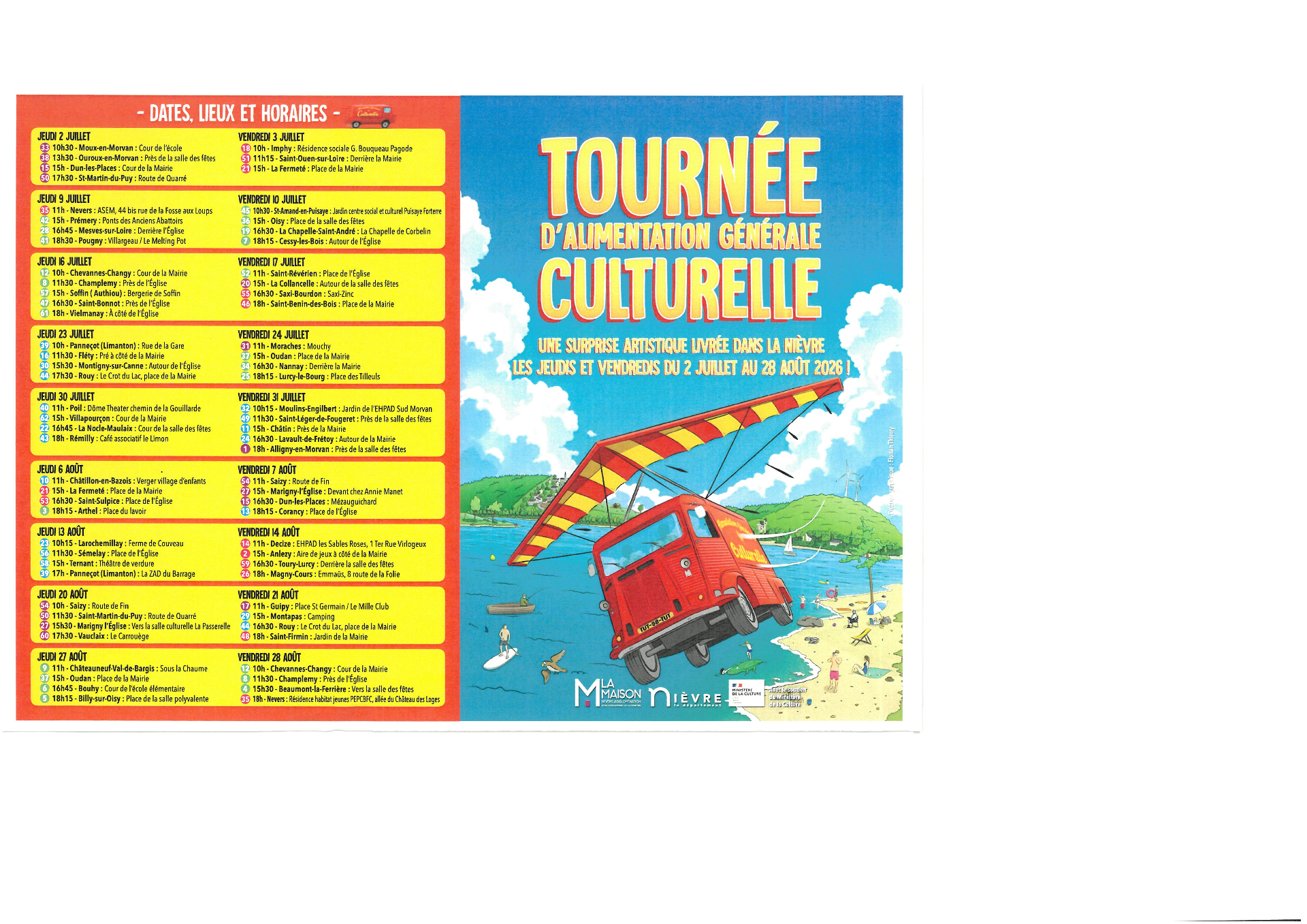 Tournée alimentation générale culturelle